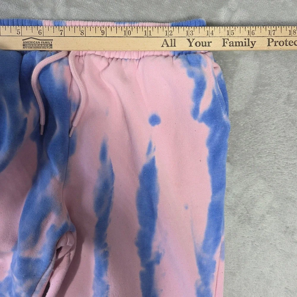 Von Dutch Womens Pink Tie Dye Y2k Sweatpants Size L Bratz Wide Leg Preppy Lounge - Picture 2 of 9